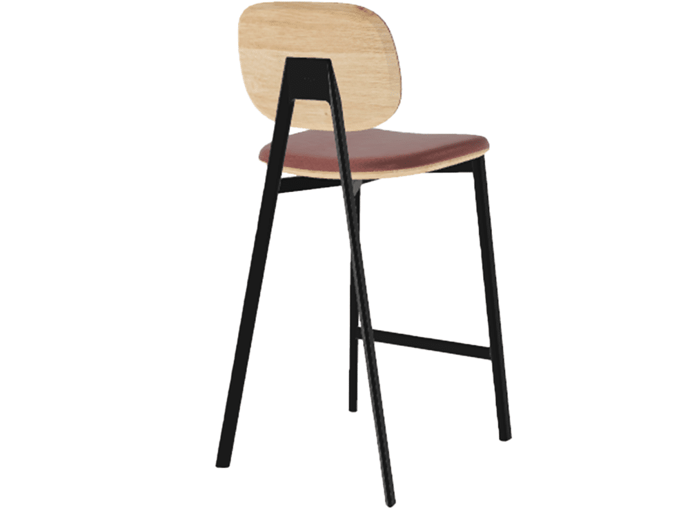 sgabello tata 6 tessuto impiallacciato